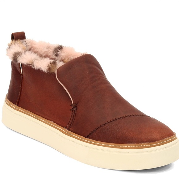 Toms Faux Leo Fur Paxton Slip-Ons Size 8 - Picture 2 of 13